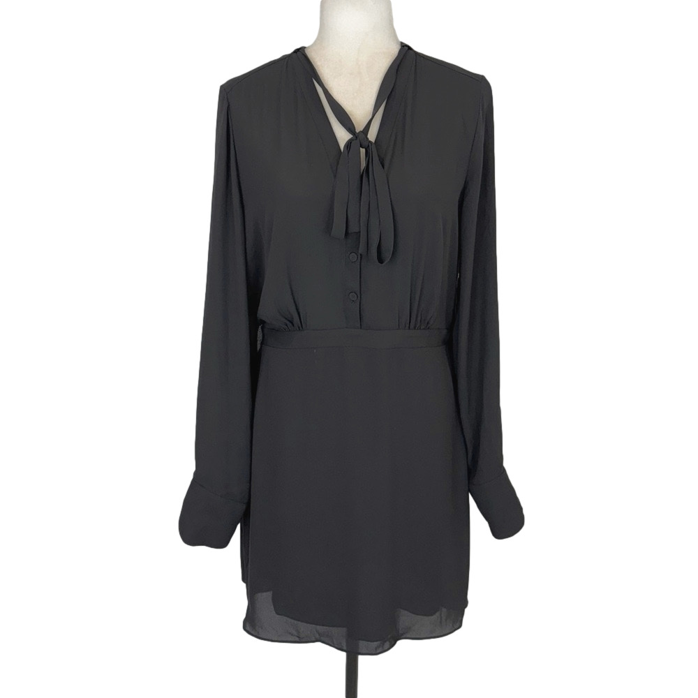BCBGMaxAzria black Lani Cape dress